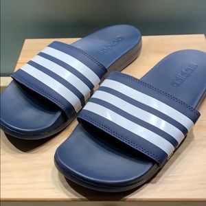 Adidas navy blue women’s slides